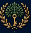 TreeKey tree and key with gold wreaths